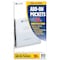 C-Line Products AddOn Filing Pocket, 8 34 x 5 18, 10PK Set of 10 PK, 100PK 70185-BX - alternate 2